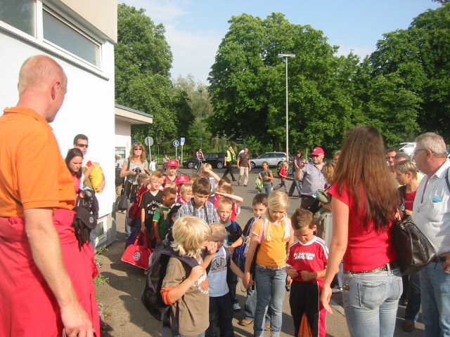 Auf stellen in zweier Reihen